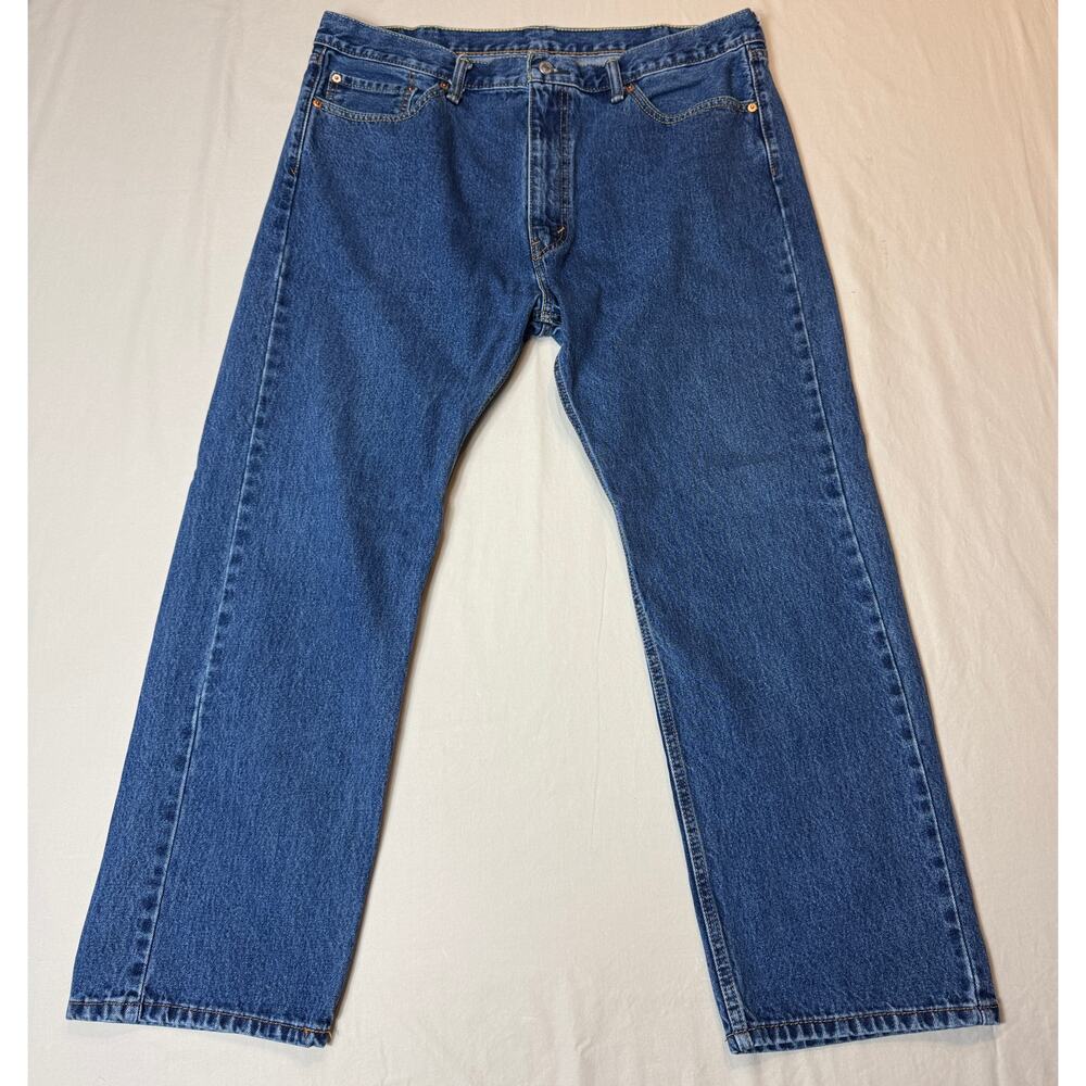 Mens‎ Levi’s 505 Regular Fit Jeans 40x30 Medium Wash Denim